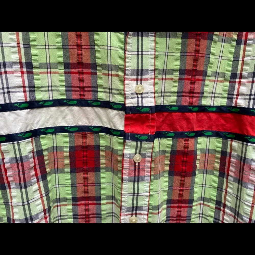 🐳Vintage Tommy Hilfiger Plaid Button Up - Picture 2 of 5